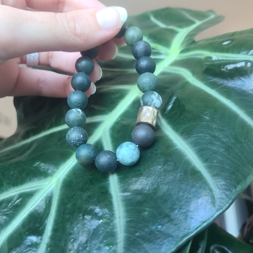 Beautiful earth-tone blue/green bracelet